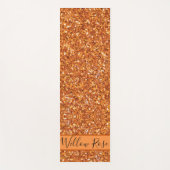 ゴールデンアンバーきらめくグリッター ヨガマット (正面)