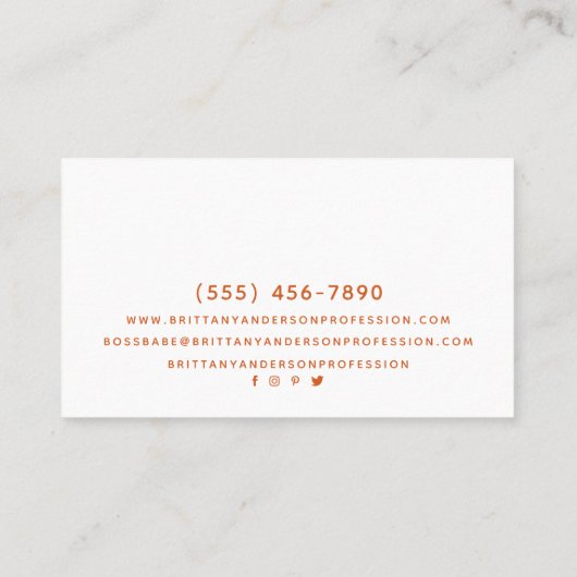 ゴールデンアンバー抽象芸術名刺 名刺 (裏面)