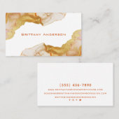 ゴールデンアンバー抽象芸術名刺 名刺 (正面/裏面)