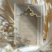 ゴールデンアーキテクチャーエレガンス結婚式招待状 箔招待状