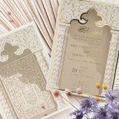 ゴールデンアーキテクチャーエレガンス結婚式招待状 箔招待状