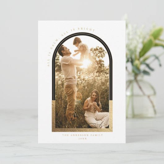 ゴールデンアークホリデーフォトカード 招待状 (スタンド正面)