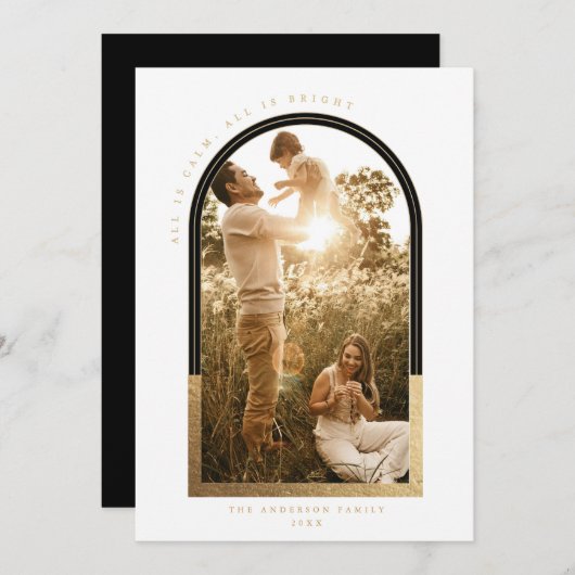 ゴールデンアークホリデーフォトカード 招待状 (正面/裏面)