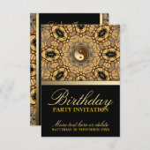 ゴールデンアースお祝いバースデーパーティー 招待状 (正面/裏面)