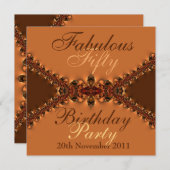 ゴールデンアース素晴らしい誕生日パーティーの招待 招待状 (正面/裏面)