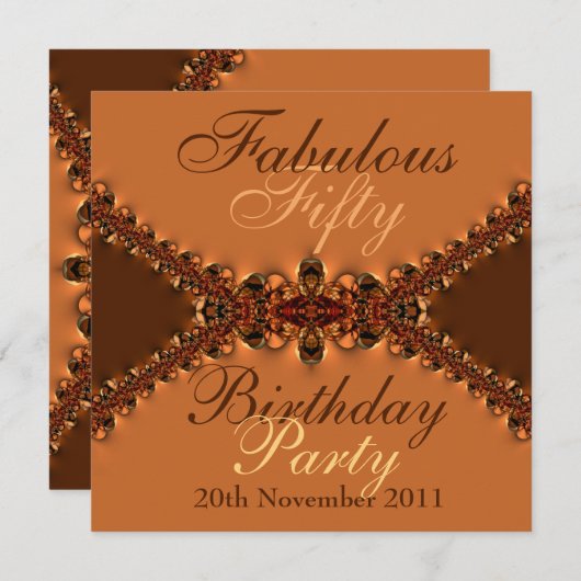 ゴールデンアース素晴らしい誕生日パーティーの招待 招待状 (正面/裏面)