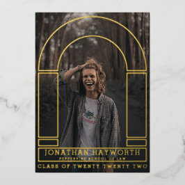 ゴールデンアーチス卒業フォイル招待状 箔招待状