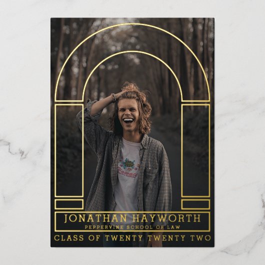 ゴールデンアーチス卒業フォイル招待状 箔招待状 (正面)