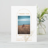 ゴールデンアーチフォトフラッ結婚トのサンキューカード サンキューカード (スタンド正面)