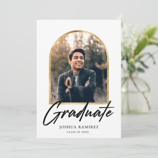 ゴールデンアーチフォトフレーム卒業発表 セーブザデート (スタンド正面)