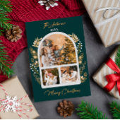 ゴールデンアーチフォトホリデーグリーナリークリスマス 招待状