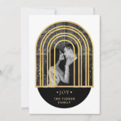 ゴールデンアーチ |クリスマスの白黒写真 シーズンカード (正面)