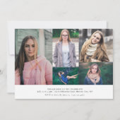 ゴールデンアーチ |写真の書道の卒業仙人 招待状 (裏面)