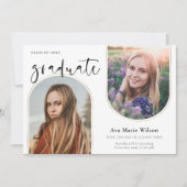 ゴールデンアーチ |写真数々の書道の卒業 招待状 (正面)