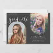 ゴールデンアーチ |写真数々の書道の卒業 招待状 (正面)