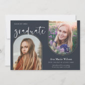 ゴールデンアーチ |写真数々の書道の卒業 招待状 (正面)