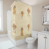 ゴールデンアールデコエラフラッパーファッショニスタ シャワーカーテン (インサイチュ)