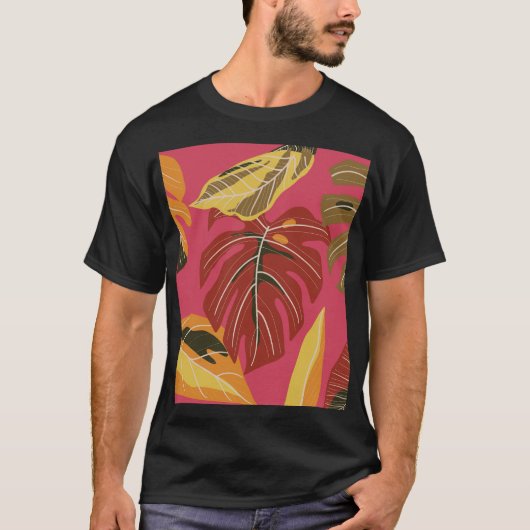 ゴールデンアールデコ自然壁紙 Tシャツ (正面)
