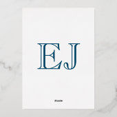 ゴールデンア結婚ーチレ無地のガル 箔招待状 (裏面)