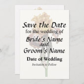 ゴールデンイエローとブロンズのアイリス セーブザデート (正面/裏面)