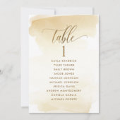 ゴールデンイエローの座席プランのカード（ゲスト名） (正面)