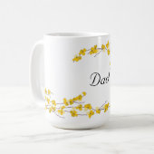ゴールデンイエローの花 コーヒーマグカップ (正面左)