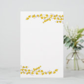ゴールデンイエローの花 便箋 (スタンド正面)