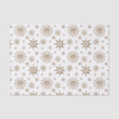 ゴールデンイエローの雪の結晶模様 薄葉紙 (正面)