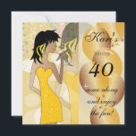 ゴールデンイエローの40th Birthday Bashパーティー 招待状<br><div class="desc">誕生日招待状.年齢誕生日21日、30日、40日、50日、60日、70日、75日、80日、85日、90日、100日のテンプレートまたはバチェロレッテ用にする。100%カスタマイズ可能ボックスまたはボタンに入力するクリック準備が完了カスタマイズして、文字またはグラフィックスの追加、移動、削除、または変更を行う。高解像度のベクトルおよび/またはデジタルグラフィックスを使用したプロフェッショナルプリント。注： (これはプリント。Zazzle製品のデザインはすべて「プリント」であり、「この製品について」の項に記載されていない限り)デザインは画面や製品に表示されているとおりに正確に印刷される。したがって、グラフィックや文字のサイズ変更を行う際に、それが正しい領域に収まり、あなたのスペルや表現がサイズ、色、フォントのそれがどのように好きであるかを確認してください。このもしデザインに関してご質問は連絡siggyscott@comcast.netまでお電話いただくか、私のストアのリンクを参照して下さい： http://www.zazzle.com/designsbydonnasiggy?rf=238713599140281212 （コピーして貼り付け）幸せ救済に。私の店のサポートとストップを感謝する – DesignsbyDonnaSiggy.©ドナ・シーグリスト</div>