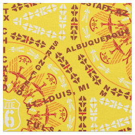 ゴールデンイエローの66メダリオンルート ファブリック