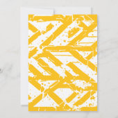 ゴールデンイエローアスリート卒業クリートオフキャップオン 招待状 (裏面)