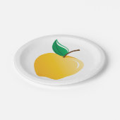 ゴールデンイエローアップル ペーパープレート (アングル)