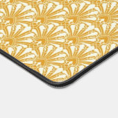ゴールデンイエローアールデコパターン デスクマット (コーナー)