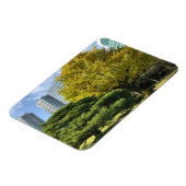 ゴールデンイエローイチョウと松 マグネット (左側)