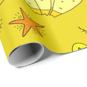 ゴールデンイエロークリスマスギフトラッピング紙 ラッピングペーパー (ロールコーナー)