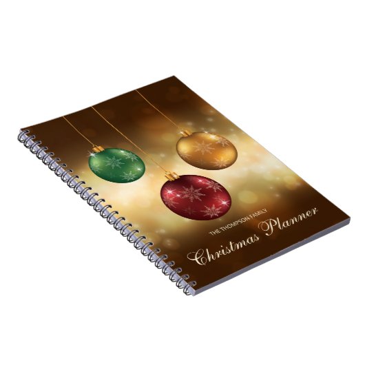 ゴールデンイエロークリスマスボーカスタムブルズ文字N ノートブック (右側)