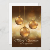 ゴールデンイエロークリスマスボーカスタムブル文字 シーズンカード (正面/裏面)