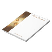 ゴールデンイエロークリスマスボーカスタムブル文字 ノートパッド (回転)