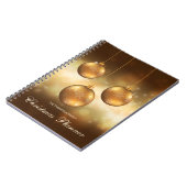 ゴールデンイエロークリスマスボーカスタムブル文字 ノートブック (左側)