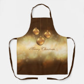 ゴールデンイエロークリスマスボーブルオンイエロー《写真》ぼけ味 エプロン (正面)