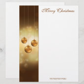 ゴールデンイエロークリスマスボーブルオンイエロー《写真》ぼけ味 レターヘッド (正面/裏面)