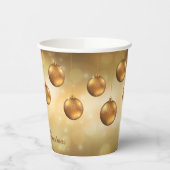 ゴールデンイエロークリスマスボーブルオンイエロー《写真》ぼけ味 紙コップ (左)