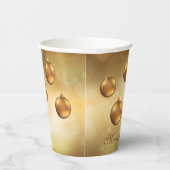 ゴールデンイエロークリスマスボーブルオンイエロー《写真》ぼけ味 紙コップ (右)