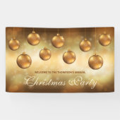 ゴールデンイエロークリスマスボーブル – クリスマスパーティー 横断幕 (横)