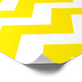 ゴールデンイエローサファリシェブロンカスタム文字 ポスター (角)