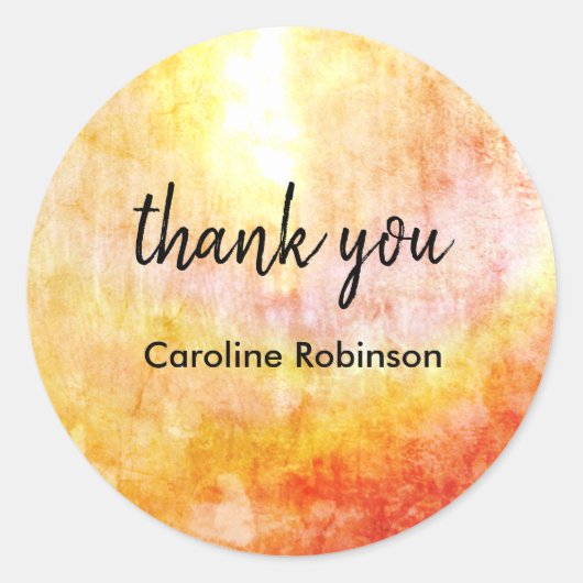 ゴールデンイエローサンありがとう ラウンドシール (正面)