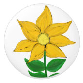 ゴールデンイエローサンフラワー セラミックノブ (正面)