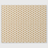 ゴールデンイエロージオメトリックスターズミニマルクリスマス ラッピングペーパー (フラット)