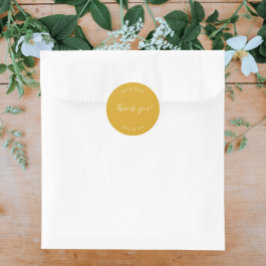 ゴールデンイエロースタイル結婚化の感謝 ラウンドシール