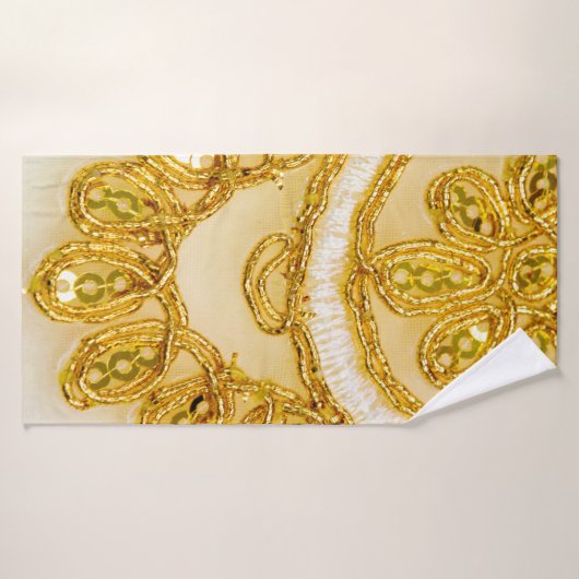 ゴールデンイエローストライプレース。背景テクスチャ、日 バスタオル (バスタオル)